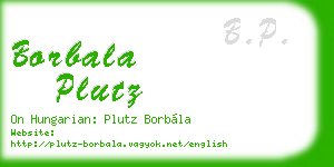 borbala plutz business card